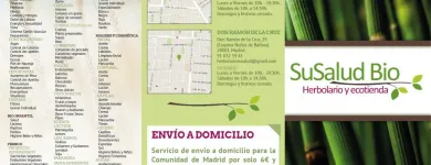 La imagen 1 de la Empresa HERBOLARIO Y ECOTIENDA SUSALUDBIO Industrias y Agricultura en Madrid M